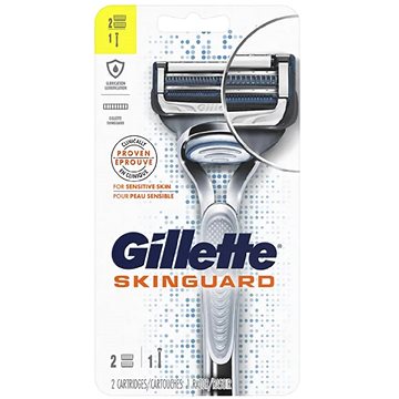 GILLETTE Skinguard Sensitive holicí strojek + hlavice 2 ks (7702018486342)