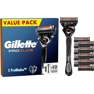 GILLETTE Fusion5 ProGlide holicí strojek + hlavice 10 ks (7702018425198)