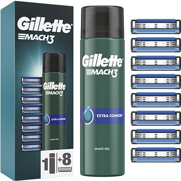 GILLETTE Mach3 8 ks + Gel 200 ml (7702018610402)
