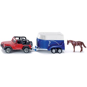 Siku Blister – Jeep s přívěsem a koněm (4006874016518)