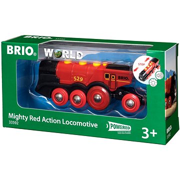 Brio World 33592 Mohutná červená akční lokomotiva (7312350335927)