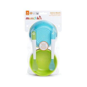 Munchkin – Set barevných misek s víčky a lžičkami (5019090121064)