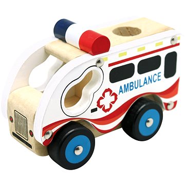 Bino Dřevěné auto ambulance (4019359840812)