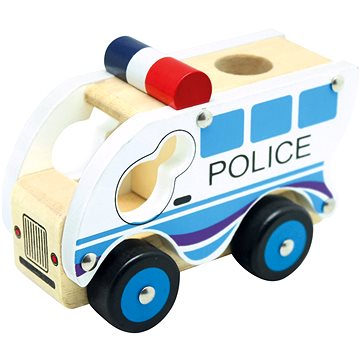 Bino Dřevěné auto policie (4019359840829)