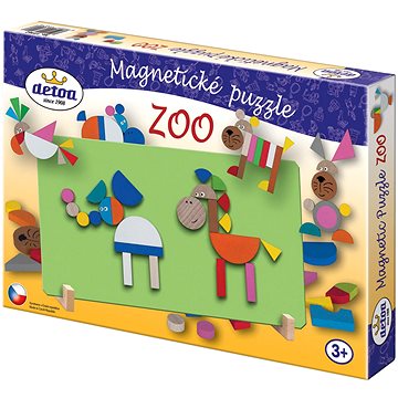 Detoa Dřevěné hračky - Magnetické puzzle ZOO (8593547030248)