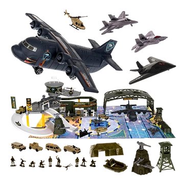 Dětské vojenské letiště s letadly a příslušenstvím XXL (11399)