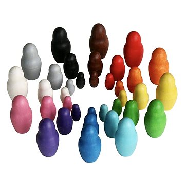Ulanik Montessori dřevěná sada "Colourful nesting dolls" (4631142400029)