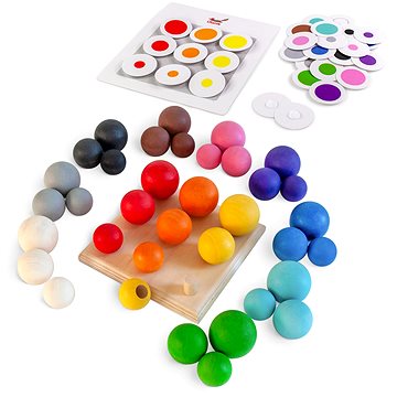 Ulanik Montessori dřevěná hračka "Colourful Balls" (4680136750190)