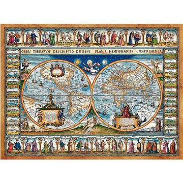 Castorland Puzzle Mapa světa r.1639, 2000 dílků (200733)