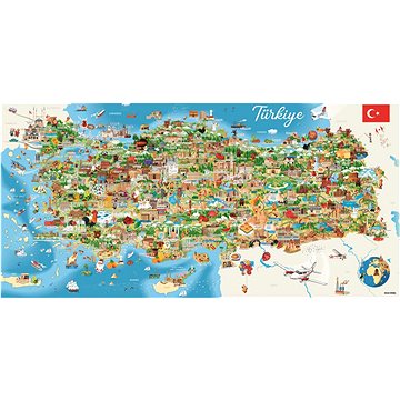 Anatolian Panoramatické puzzle Mapa Turecka 1500 dílků (3793)