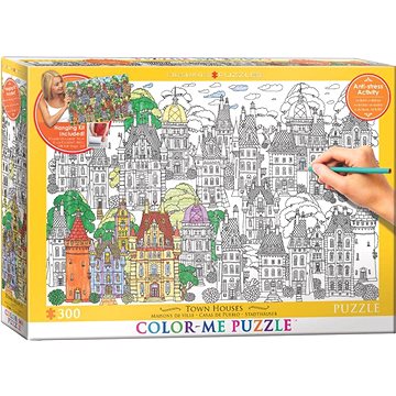 Eurographics Color me puzzle Domy ve městě 300 dílků + sada na zavěšení (6033-0882)