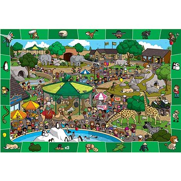 Eurographics Spot & Find puzzle Den v zoo 100 dílků (6100-0542)