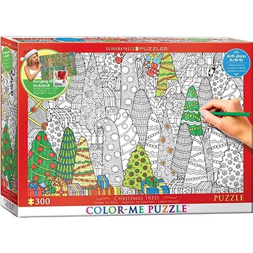 Eurographics Color me puzzle Vánoční stromky 300 dílků + sada na zavěšení (6033-0886)