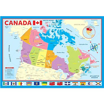 Eurographics Puzzle Mapa Kanady 200 dílků (6200-0797)