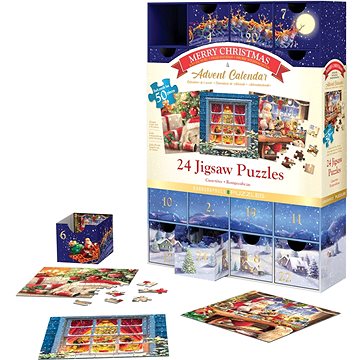 Eurographics Puzzle Adventní kalendář: Veselé Vánoce 24x50 dílků (8924-5735)