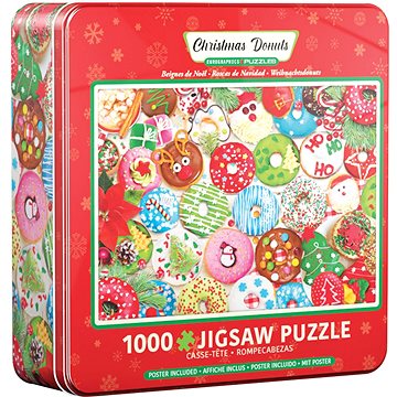 Eurographics Puzzle v plechové krabičce Vánoční koblihy 1000 dílků (8051-5660)