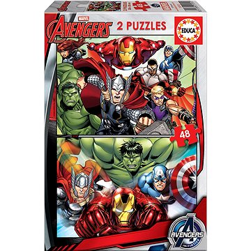 Educa Puzzle Avengers - Sjednocení 2x48 dílků (15932)