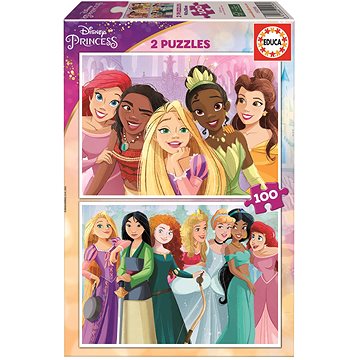 Educa Puzzle Disney princezny 2x100 dílků (19298)