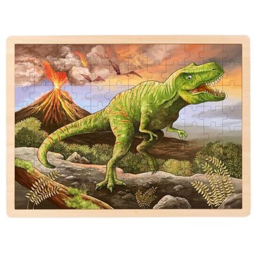 Goki Dřevěné puzzle T-Rex 96 dílků (57389)