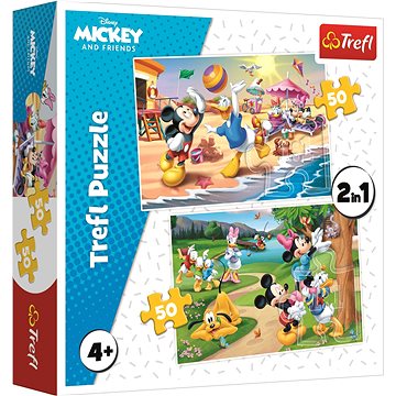 Trefl Puzzle Mickey Mouse a jeho přátelé 2x50 dílků (91735)