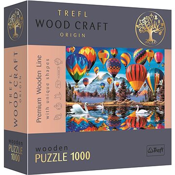 Trefl Wood Craft Origin puzzle Barevné balóny 1000 dílků (20143)