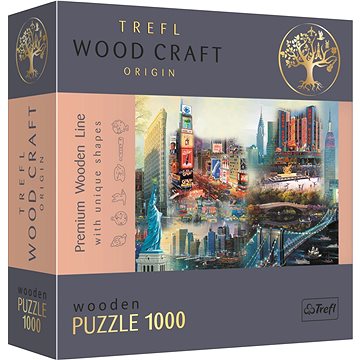 Trefl Wood Craft Origin puzzle Koláž New York 1000 dílků (20147)