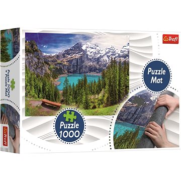 Trefl Puzzle Horská vyhlídka 1000 dílků + Podložka pod puzzle (93079)
