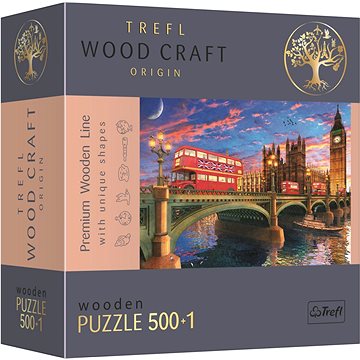 Trefl Wood Craft Origin puzzle Westminsterský palác, Big Ben 501 dílků (20155)