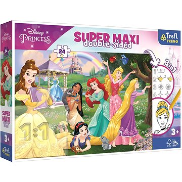 Trefl Oboustranné puzzle Veselé princezny super maxi 24 dílků (41008)