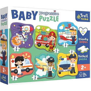 Trefl Baby puzzle Povolání a vozidla 6v1 (2-6 dílků) (44001)