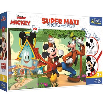 Trefl Oboustranné puzzle Mickeyho klubík super maxi 24 dílků (41012)