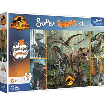 Trefl Puzzle Super Shape XL Jurský svět: Neobvyklí dinosauři 160 dílků (50026)