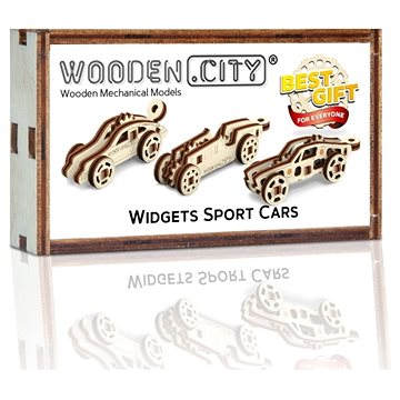 Wooden City 3D puzzle mini sada Widgets: Sportovní auta 42 dílků (WR330)