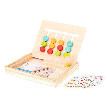 Dřevěná vzdělávací hračka zápas barvy box (ikonka_KX7203)