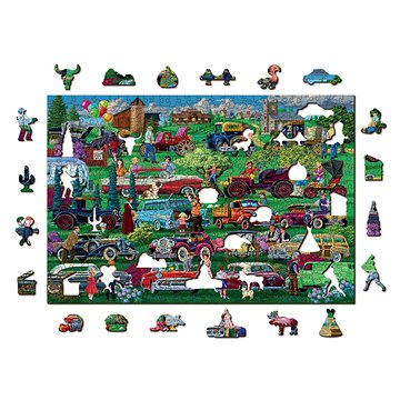 Woden City Dřevěné puzzle Veteráni 2v1, 505 dílků eko (US W 505-0059-L)