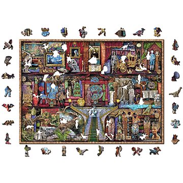 Woden City Dřevěné puzzle Police v muzeu 2v1, 1010 dílků eko (LB 1010-0136-XL)