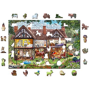 Woden City Dřevěné puzzle Dům na letní sezónu 2v1, 505 dílků eko (CS 505-0143-L)