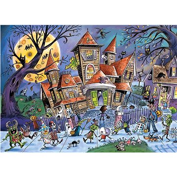 Cobble Hill Puzzle DoodleTown: Strašidelný dům 500 dílků (53551)