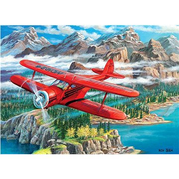 Cobble Hill Puzzle Letadlo Beechcraft Staggerwing 500 dílků (85102)