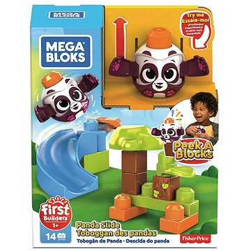 Mega Bloks Peek a blocks velká skluzavka - lesní panda (0887961833218)