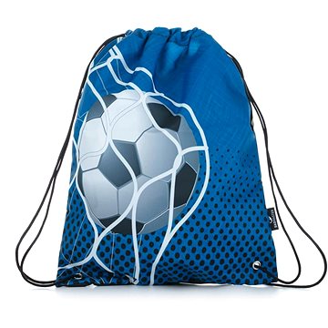 Školní sáček na přezůvky / tělocvik - modrý fotbal (8591805012012)