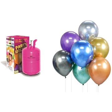 Kingofbal Helium a sada latex. Balónků, chrom. mix barev, 7 ks, 30 cm (HEL20-BB-MIX7)