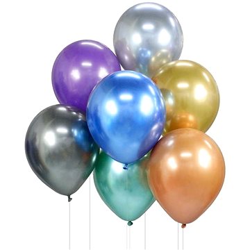 Godan Sada latexových balónků, chromované, mix barev, 7 ks, 30 cm (BB-MIX7)