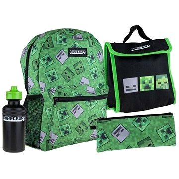 Školní čtyřdílný set s batohem Minecraft zelený (Ast 512 020 001)