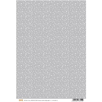 Optys 7631 - Papír A4 jednostranný, 170g, hvězdičky šedé (101316)