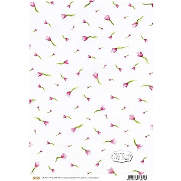 Optys 7627 - Papír A4 jednostranný, 170g, pink tulips (101306)