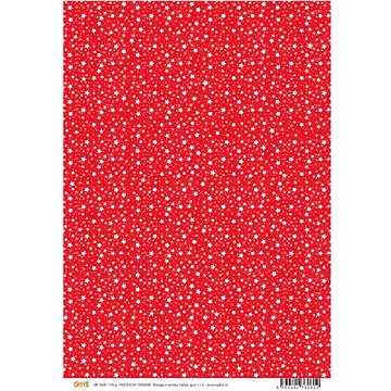 Optys 7608 - Papír A4 jednostranný, 170g, hvězdičky červené (101319)