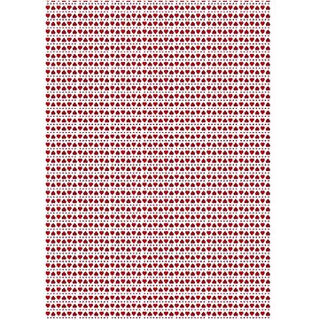 Optys 7574 - Papír A4 jednostranný, 170g, srdíčka červený (101302)