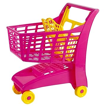 Androni Nákupní vozík se sedátkem - růžový (8595692600444)