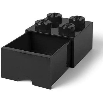 LEGO stolní box 4 se zásuvkou - černá (5711938031909)